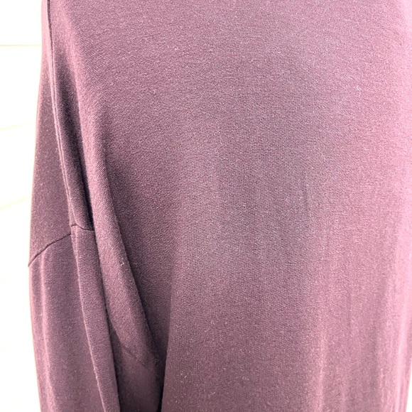 Eileen fisher long sleeve pullover plum purple tencel spandex small petite top - Picture 7 of 8